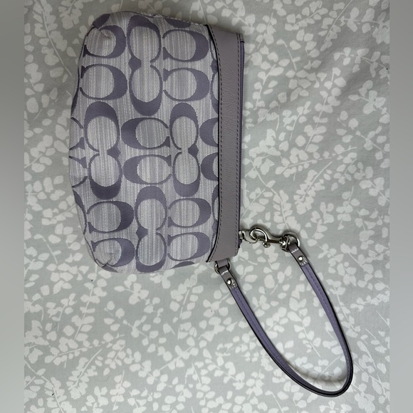 Coach Gray Signature Wristlet - Picture 3 of 5